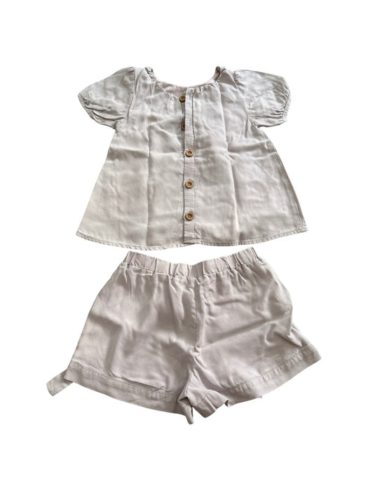 A Purple Shorts Sets from Our Mini Nature in size 5T for girl. (Back View)