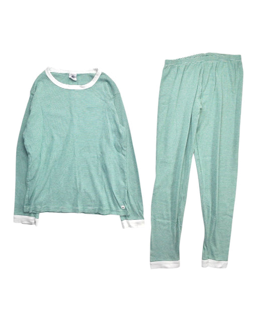A Green Pyjama Sets from Petit Bateau in size 12Y for boy. (Front View)