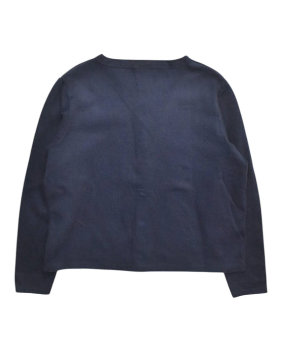 A Navy Cardigans from Petit Bateau in size 12Y for girl. (Back View)