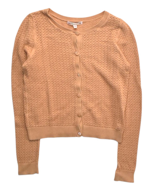 A Peach Cardigans from Bonpoint in size 12Y for girl. (Front View)