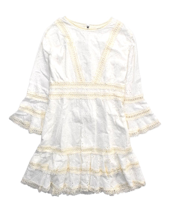 A White Long Sleeve Dresses from Seed in size 14Y for girl. (Front View)