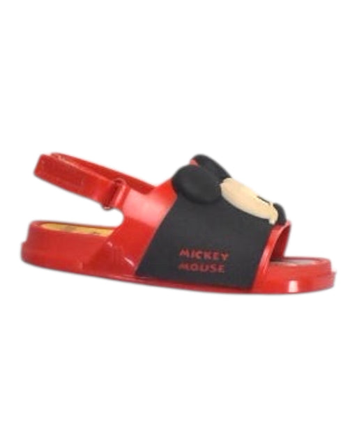 A Red Sandals from Mini Melissa in size 12-18M for neutral. (Front View)