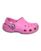 A Pink Slip Ons from Crocs in size 18-24M for girl. (Front View)