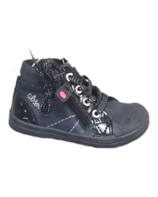 A Black Booties from Absorba in size 18-24M for girl. (Front View)