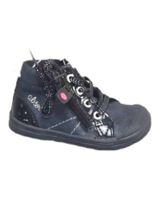 A Black Booties from Absorba in size 18-24M for girl. (Front View)