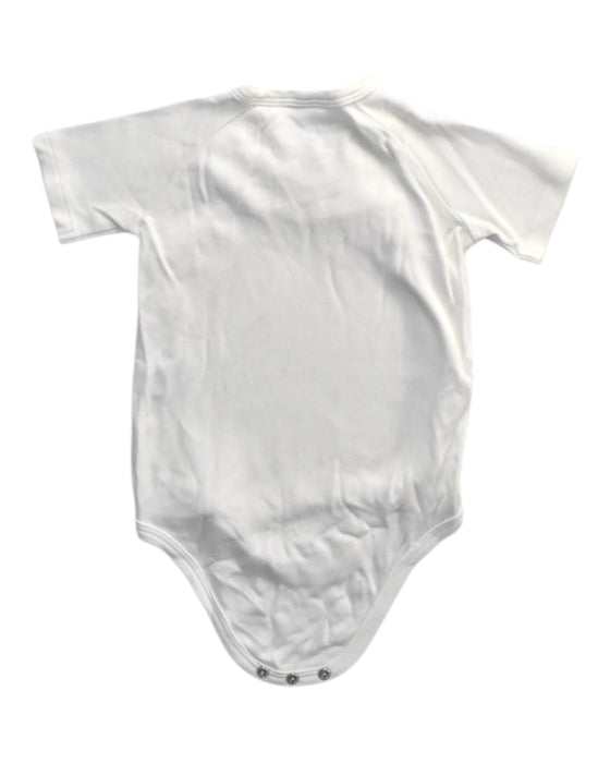 A White Short Sleeve Bodysuits from Mori in size 12-18M for boy. (Back View)