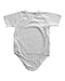 A Grey Short Sleeve Bodysuits from Mori in size 12-18M for boy. (Front View)
