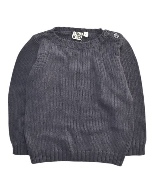 A Navy Knit Sweaters from Bonton in size 4T for boy. (Front View)