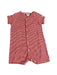 A Red Short Sleeve Rompers from Petit Bateau in size 6-12M for neutral. (Front View)