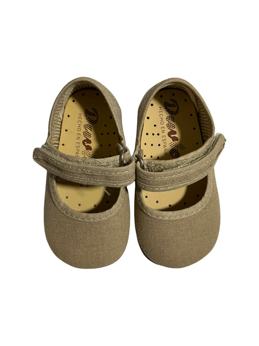 A Beige Flats from Duvic in size 12-18M for girl. (Back View)