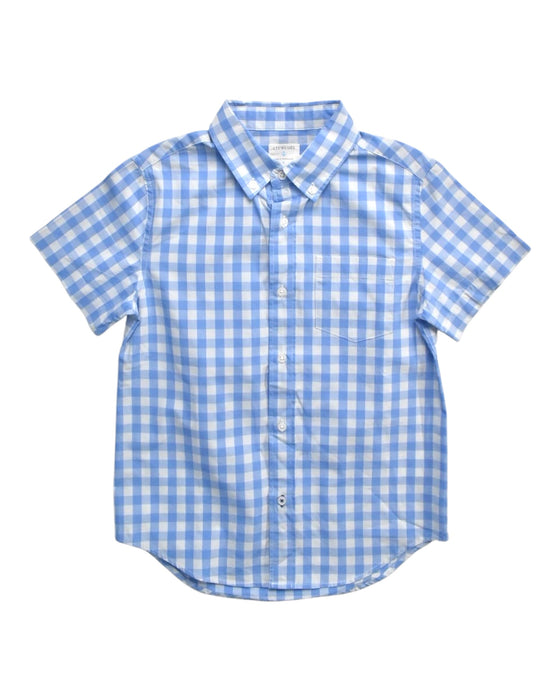 A Blue Short Sleeve Shirts from Crewcuts in size 8Y for boy. (Front View)