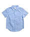 A Blue Short Sleeve Shirts from Crewcuts in size 8Y for boy. (Front View)