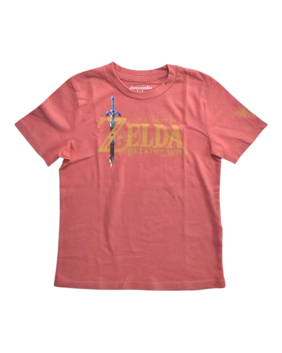 A Red Short Sleeve T Shirts from Abercrombie  in size 7Y for boy. (Front View)