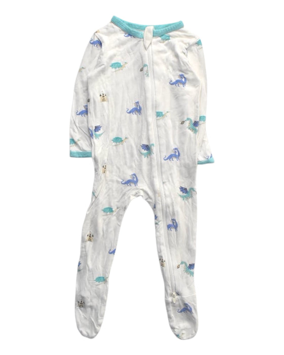 A White Onesies from Kyte Baby in size 6-12M for boy. (Front View)