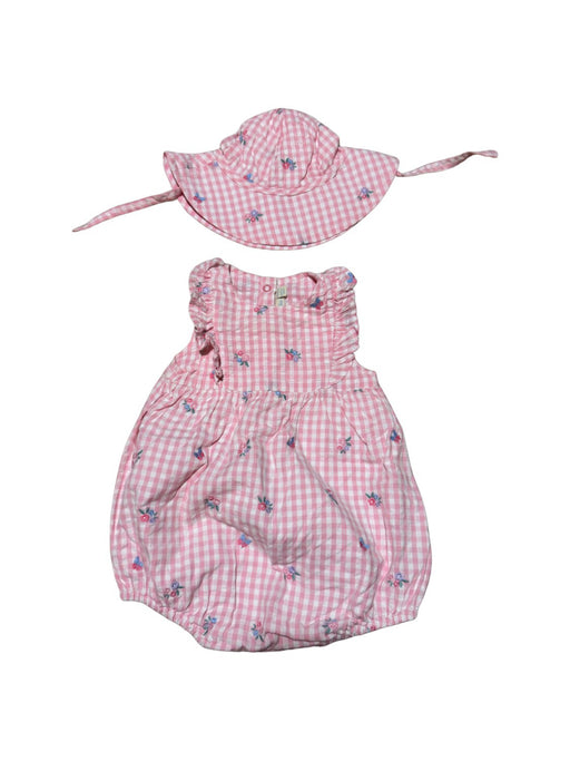A Pink Sleeveless Rompers from Jojo Maman Bébé in size 12-18M for girl. (Front View)