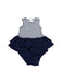 A Navy Sleeveless Rompers from Seed in size 12-18M for girl. (Front View)
