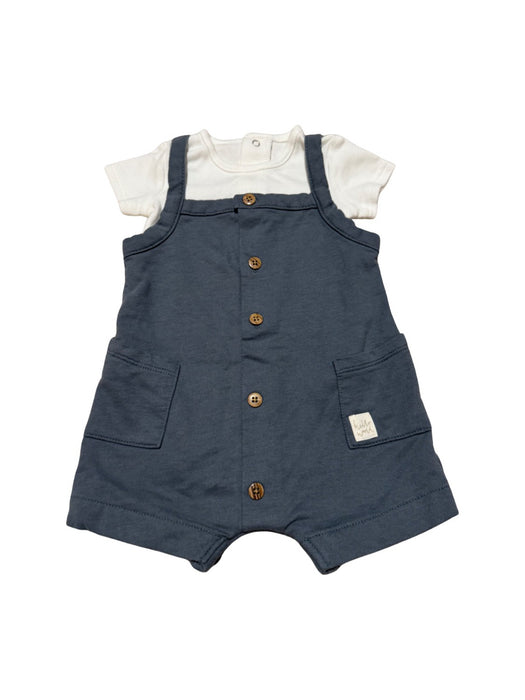 A Blue Short Sleeve Rompers from Mamas & Papas in size 0-3M for neutral. (Front View)