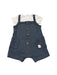 A Blue Short Sleeve Rompers from Mamas & Papas in size 0-3M for neutral. (Front View)