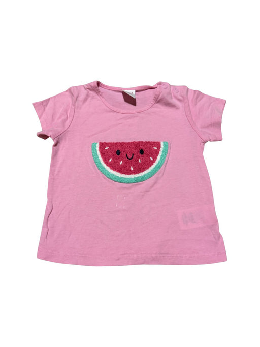 A Pink Short Sleeve T Shirts from Seed in size 12-18M for girl. (Front View)