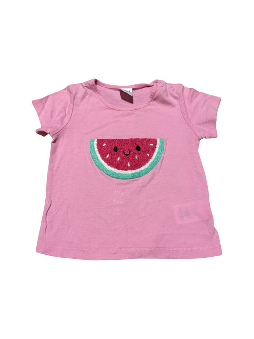 A Pink Short Sleeve T Shirts from Seed in size 12-18M for girl. (Front View)