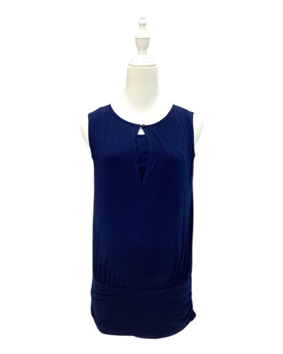 A Navy Sleeveless Tops from Annee Matthew in size Maternity-S for maternity. (Front View)