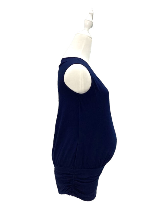 A Navy Sleeveless Tops from Annee Matthew in size Maternity-S for maternity. (Back View)