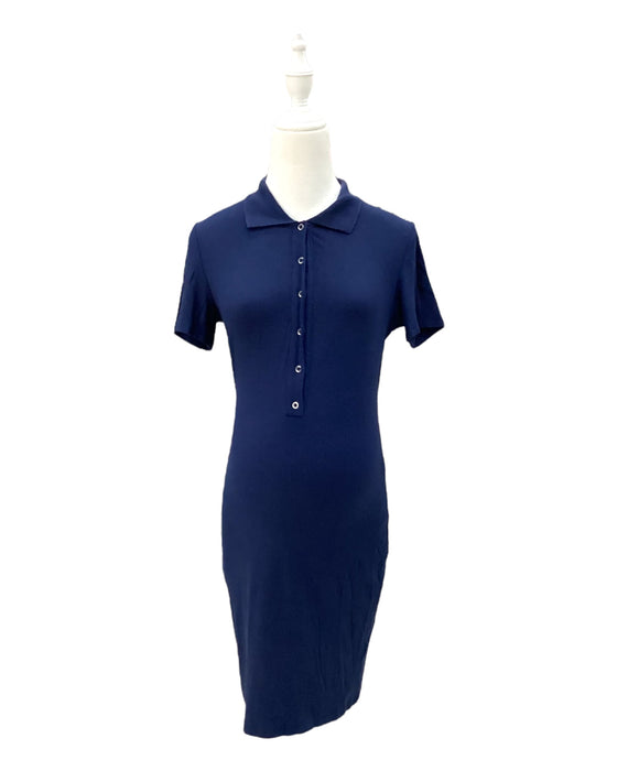 A Navy Short Sleeve Dresses from Jump Eat Cry in size Maternity-S for maternity. (Front View)