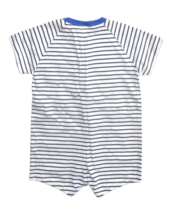 A Blue Short Sleeve Rompers from Petit Bateau in size 3T for boy. (Back View)