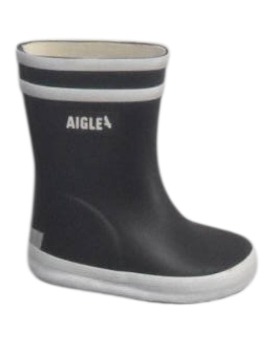 A Black Rain Boots from Aigle in size 12-18M for boy. (Front View)