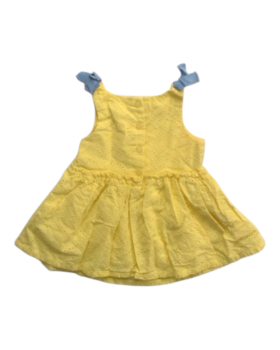 A Yellow Sleeveless Dresses from Gingersnaps in size 3-6M for girl. (Back View)