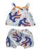 A Multicolour Shorts Sets from Oeteo in size 18-24M for girl. (Front View)