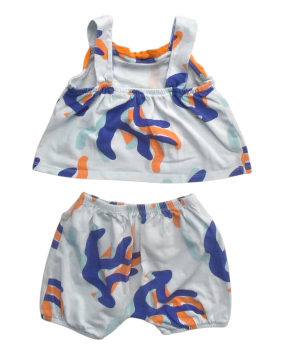A Multicolour Shorts Sets from Oeteo in size 18-24M for girl. (Back View)