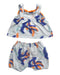 A Multicolour Shorts Sets from Oeteo in size 18-24M for girl. (Back View)