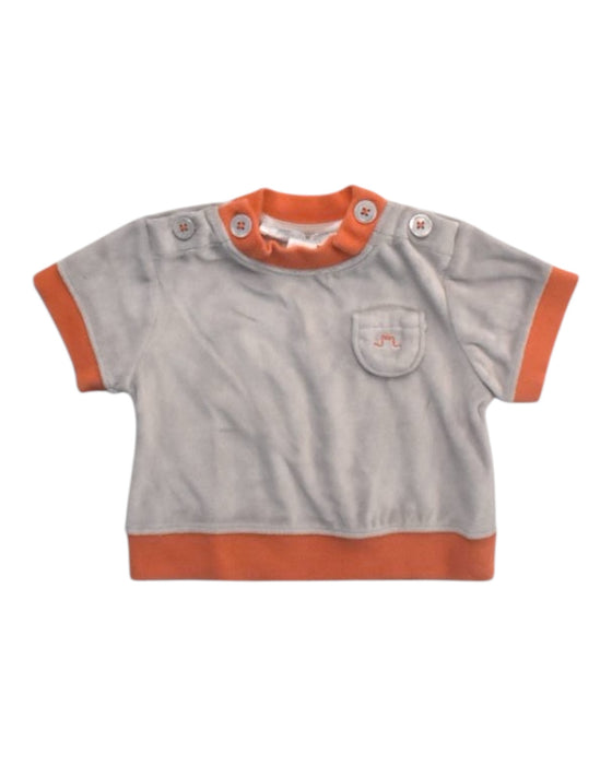 A Grey Buttoned Sweatshirts from Chateau de Sable in size 3-6M for boy. (Front View)