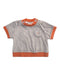 A Grey Buttoned Sweatshirts from Chateau de Sable in size 3-6M for boy. (Front View)