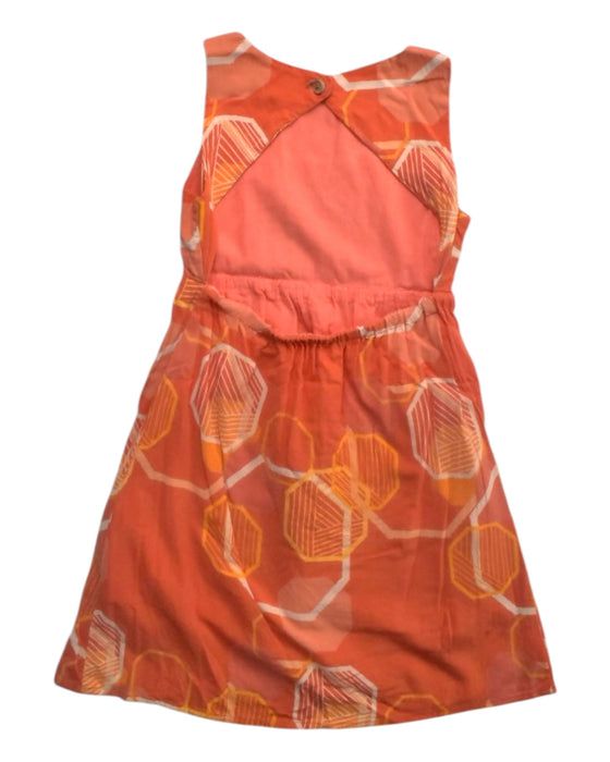 A Orange Sleeveless Dresses from Chubby Chubby in size 4T for girl. (Back View)
