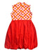 A Red Sleeveless Dresses from Little Qipao in size 9Y for girl. (Back View)