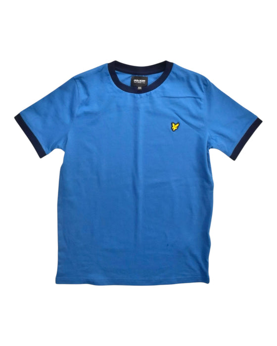 A Blue Short Sleeve T Shirts from Lyle & Scott in size 10Y for boy. (Front View)