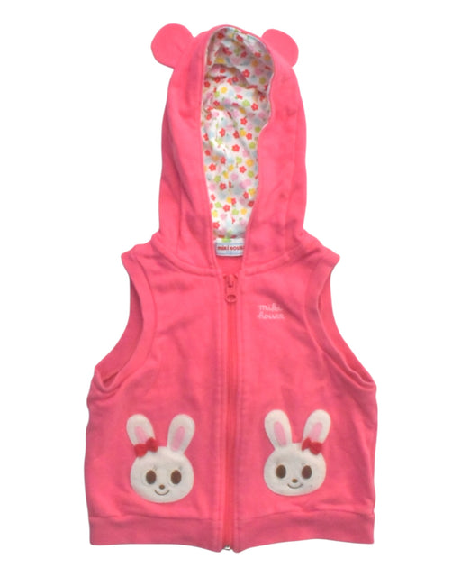 A Pink Outerwear Vests from Miki House in size 6T for girl. (Front View)