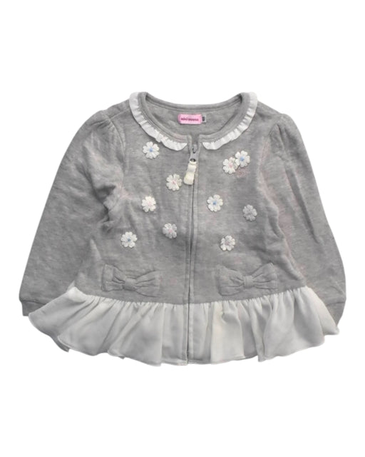 A Grey Long Sleeve Tops from Miki House in size 3T for girl. (Front View)