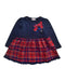 A Navy Long Sleeve Dresses from Miki House in size 2T for girl. (Front View)