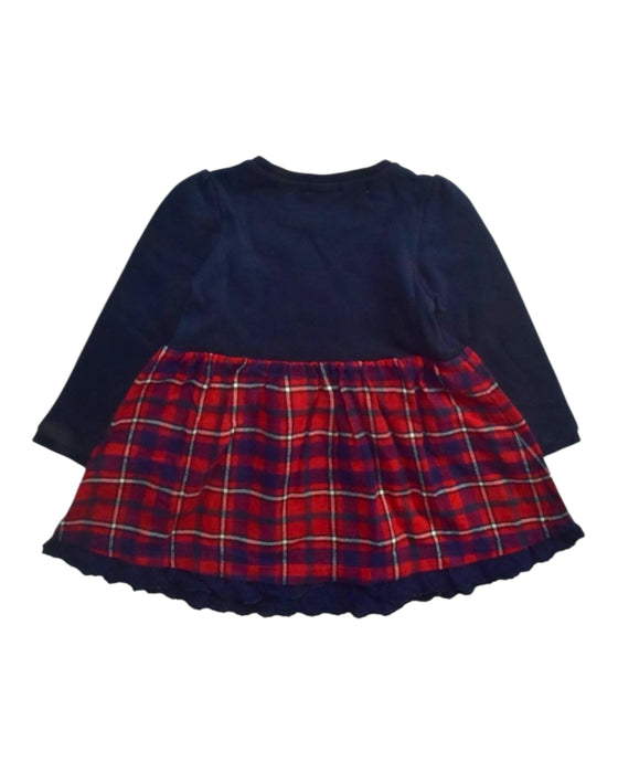 A Navy Long Sleeve Dresses from Miki House in size 2T for girl. (Back View)