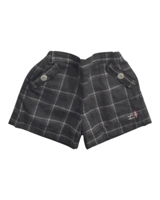 A Grey Shorts from Miki House in size 3T for girl. (Front View)