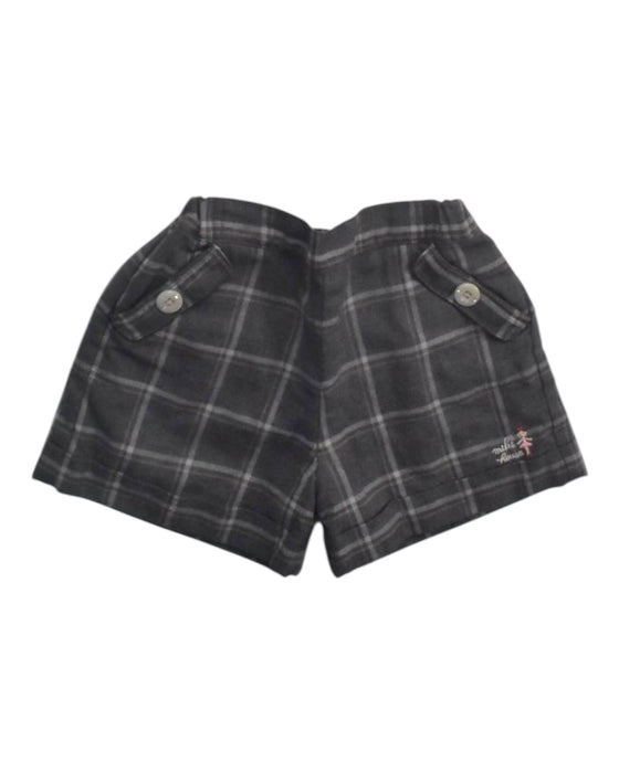 A Grey Shorts from Miki House in size 3T for girl. (Front View)