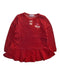 A Red Long Sleeve Dresses from Miki House in size 2T for girl. (Front View)