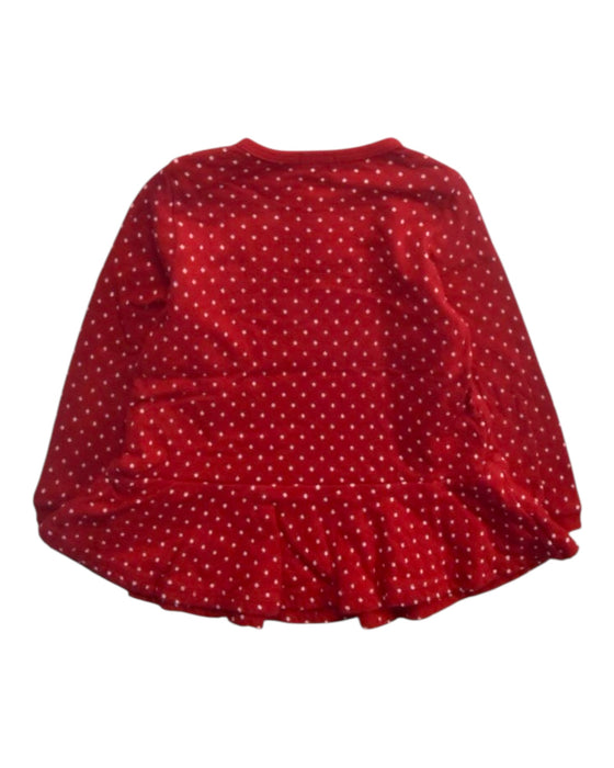 A Red Long Sleeve Dresses from Miki House in size 2T for girl. (Back View)