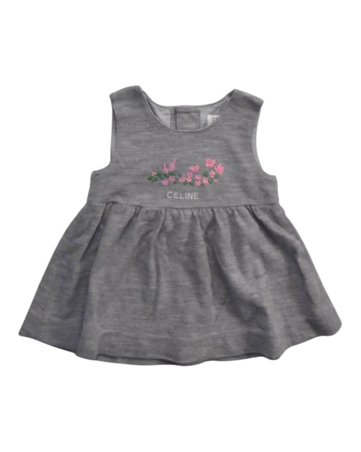 A Grey Sleeveless Dresses from Celine in size 2T for girl. (Front View)