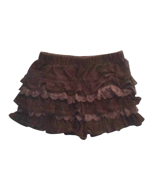 A Brown Shorts from Miki House in size 2T for girl. (Front View)