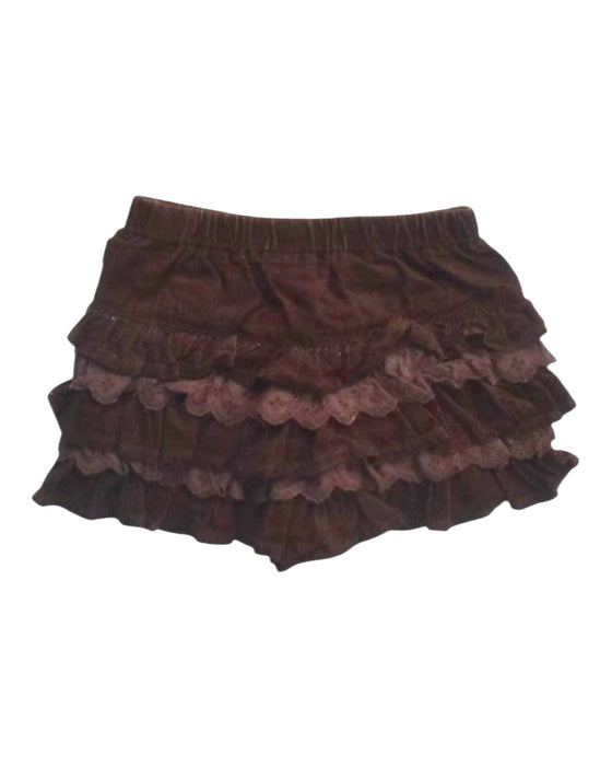 A Brown Shorts from Miki House in size 2T for girl. (Back View)