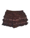 A Brown Shorts from Miki House in size 2T for girl. (Back View)